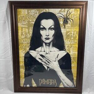 Vampira Framed Screenprint GarageLand.net 21x27 Horror Art Limited Edition